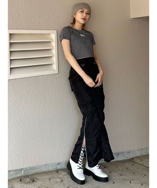 MURUA（ムルーア）の「クリアmumuクロップトTシャツ（Tシャツ/カットソー・レディース・ブルー/ブラック/その他1/イエロー/ホワイト・FREE）」の10枚目の写真