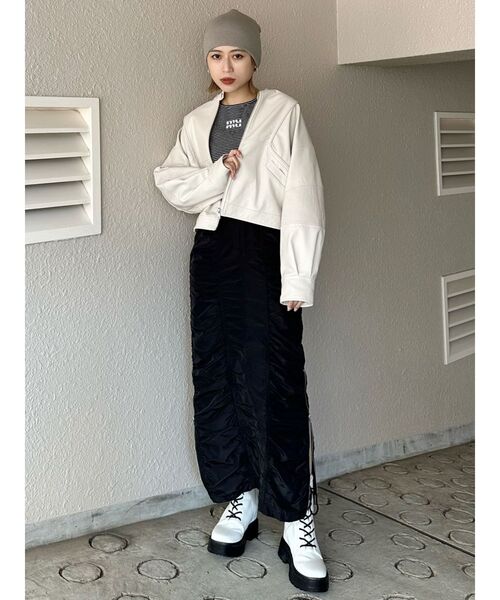 MURUA（ムルーア）の「クリアmumuクロップトTシャツ（Tシャツ/カットソー・レディース・ブルー/ブラック/その他1/イエロー/ホワイト・FREE）」の11枚目の写真