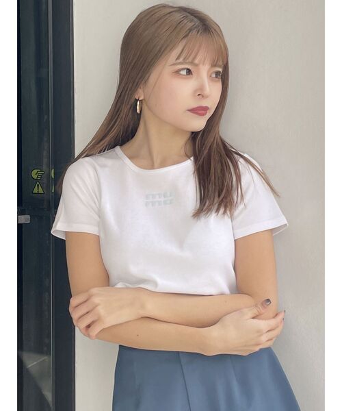 MURUA（ムルーア）の「クリアmumuクロップトTシャツ（Tシャツ/カットソー・レディース・ブルー/ブラック/その他1/イエロー/ホワイト・FREE）」の13枚目の写真