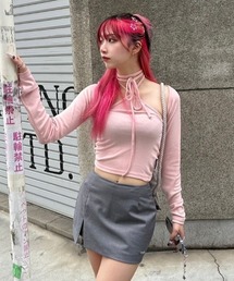 カーディガン 「Uglyshadow」US BOLERO SLIT TOP レディース Womens Bolero Shrugs for Summer Dress Puff Short Sleeve
