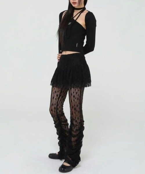 UGLY SHADOW(アグリーシャドウ)の「【Uglyshadow】BEADS TIE CARDIGAN SET / 【アグリーシャドウ】ビーズネクタイセット長袖カーディガン(カーディガン/ボレロ・レディース・ピンク/ホワイト/ブラック・ONE SIZE)」の12枚目の写真