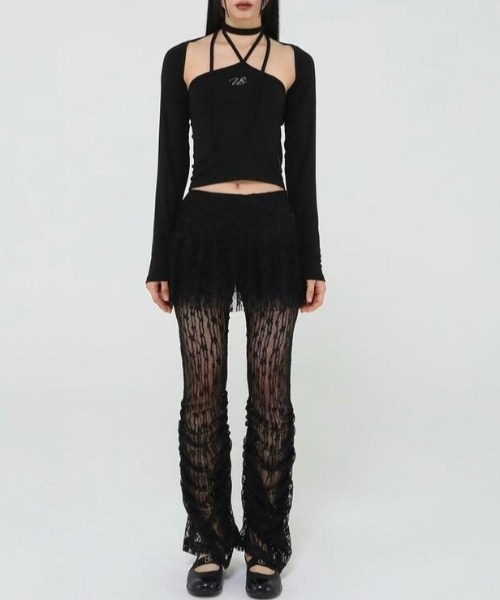 UGLY SHADOW(アグリーシャドウ)の「【Uglyshadow】BEADS TIE CARDIGAN SET / 【アグリーシャドウ】ビーズネクタイセット長袖カーディガン(カーディガン/ボレロ・レディース・ピンク/ホワイト/ブラック・ONE SIZE)」の15枚目の写真