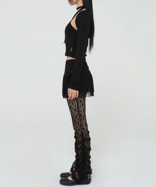 UGLY SHADOW(アグリーシャドウ)の「【Uglyshadow】BEADS TIE CARDIGAN SET / 【アグリーシャドウ】ビーズネクタイセット長袖カーディガン(カーディガン/ボレロ・レディース・ピンク/ホワイト/ブラック・ONE SIZE)」の17枚目の写真