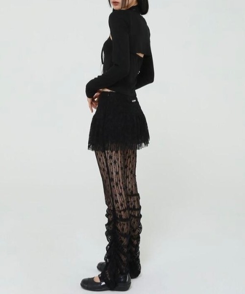 UGLY SHADOW(アグリーシャドウ)の「【Uglyshadow】BEADS TIE CARDIGAN SET / 【アグリーシャドウ】ビーズネクタイセット長袖カーディガン(カーディガン/ボレロ・レディース・ピンク/ホワイト/ブラック・ONE SIZE)」の14枚目の写真