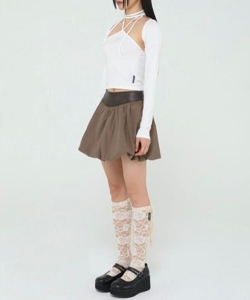 UGLY SHADOW(アグリーシャドウ)の「【Uglyshadow】BEADS TIE CARDIGAN SET / 【アグリーシャドウ】ビーズネクタイセット長袖カーディガン(カーディガン/ボレロ・レディース・ピンク/ホワイト/ブラック・ONE SIZE)」の6枚目の写真