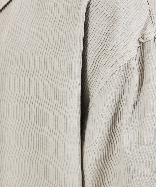 AH ABAHOUSE（エーエイチアバハウス）の「【AH ABAHOUSE / セットアップ対応】楊柳 オープンカラーシャツ（シャツ/ブラウス・メンズ・グレイッシュベージュ/ブラック/チャコールグレー/ダークグリーン・46/48）」の17枚目の写真