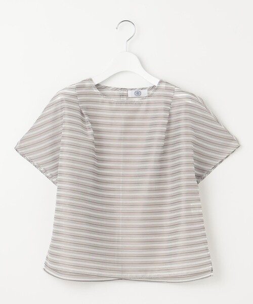J.PRESS Ladies(J.プレス レディス)の「シアーボーダーツイン カットソー(Tシャツ/カットソー・レディース・ターコイズブルー系1/ブラウン系1/ネイビー系1・SMALL)」の9枚目の写真