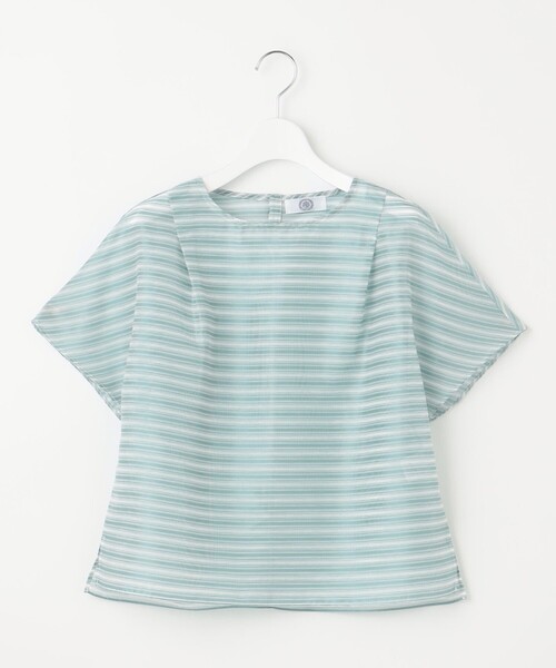 J.PRESS Ladies(J.プレス レディス)の「シアーボーダーツイン カットソー(Tシャツ/カットソー・レディース・ターコイズブルー系1/ブラウン系1/ネイビー系1・SMALL)」の11枚目の写真