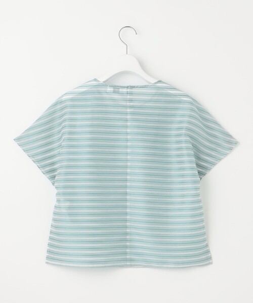 J.PRESS Ladies(J.プレス レディス)の「シアーボーダーツイン カットソー(Tシャツ/カットソー・レディース・ターコイズブルー系1/ブラウン系1/ネイビー系1・SMALL)」の12枚目の写真