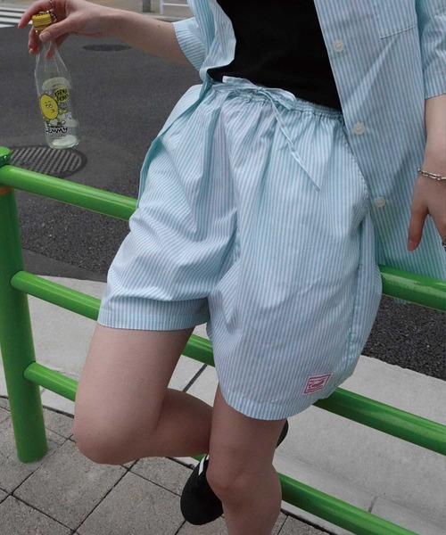 CORNERS（コーナーズ）の「ストライプショートパンツ（その他パンツ・レディース・ミント/ブラック/ブルー・M）」の3枚目の写真