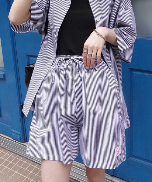 CORNERS（コーナーズ）の「ストライプショートパンツ（その他パンツ・レディース・ミント/ブラック/ブルー・M）」の6枚目の写真