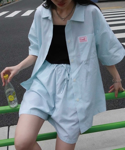 CORNERS（コーナーズ）の「ストライプショートパンツ（その他パンツ・レディース・ミント/ブラック/ブルー・M）」の8枚目の写真