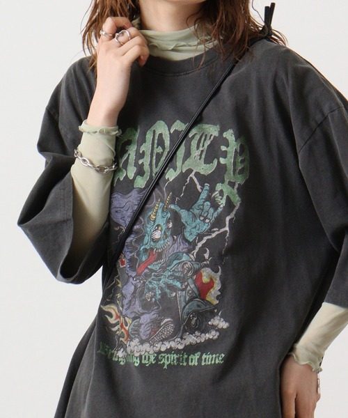 FUNALIVE（ファンアライブ）の「天竺 ﾋﾟｸﾞﾒﾝﾄﾌﾟﾘﾝﾄTｼｬﾂ（Tシャツ/カットソー・メンズ・ブラック系/ブラック系1/ブラック系2/ブラック系3/ブラック系4/ブラック系5/ブラック系7/ブラック系8/ブラック系9/ブラウン系/ブラウン系1/ブラウン系2/ブラウン系3/ブラウン系4/ブラウン系5/ブラウン系6/ブラウン系7/ブラウン系8/ブラウン系9/ブラック系6/ブラック系その他2/ブラック系その他3/ブラック系その他4/ブラウン系その他2/ブラウン系その他3/ブラウン系その他4/ブラック系その他/ブラウン系その他・L/XL/M）」の6枚目の写真