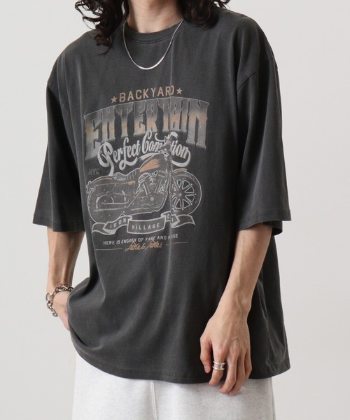 FUNALIVE（ファンアライブ）の「天竺 ﾋﾟｸﾞﾒﾝﾄﾌﾟﾘﾝﾄTｼｬﾂ（Tシャツ/カットソー・メンズ・ブラック系/ブラック系1/ブラック系2/ブラック系3/ブラック系4/ブラック系5/ブラック系7/ブラック系8/ブラック系9/ブラウン系/ブラウン系1/ブラウン系2/ブラウン系3/ブラウン系4/ブラウン系5/ブラウン系6/ブラウン系7/ブラウン系8/ブラウン系9/ブラック系6/ブラック系その他2/ブラック系その他3/ブラック系その他4/ブラウン系その他2/ブラウン系その他3/ブラウン系その他4/ブラック系その他/ブラウン系その他・L/XL/M）」の8枚目の写真