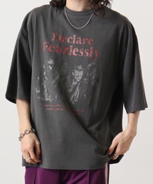 天竺 ピグメントプリントTシャツ