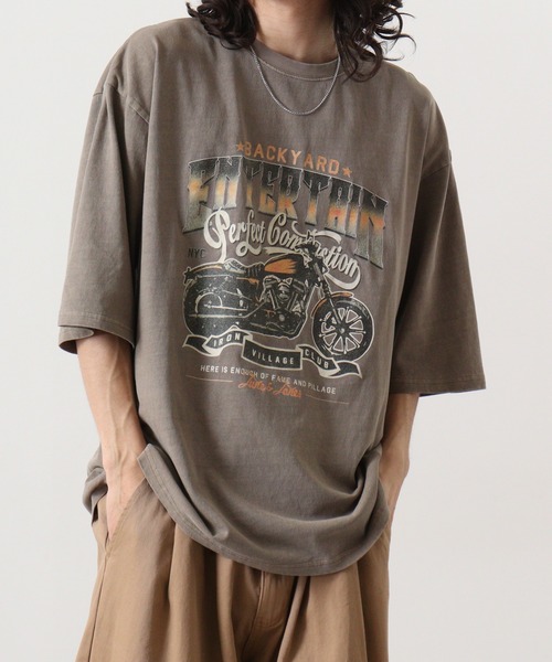 FUNALIVE（ファンアライブ）の「天竺 ﾋﾟｸﾞﾒﾝﾄﾌﾟﾘﾝﾄTｼｬﾂ（Tシャツ/カットソー・メンズ・ブラック系/ブラック系1/ブラック系2/ブラック系3/ブラック系4/ブラック系5/ブラック系7/ブラック系8/ブラック系9/ブラウン系/ブラウン系1/ブラウン系2/ブラウン系3/ブラウン系4/ブラウン系5/ブラウン系6/ブラウン系7/ブラウン系8/ブラウン系9/ブラック系6/ブラック系その他2/ブラック系その他3/ブラック系その他4/ブラウン系その他2/ブラウン系その他3/ブラウン系その他4/ブラック系その他/ブラウン系その他・L/XL/M）」の21枚目の写真