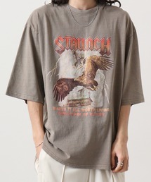 天竺 ピグメントプリントTシャツ