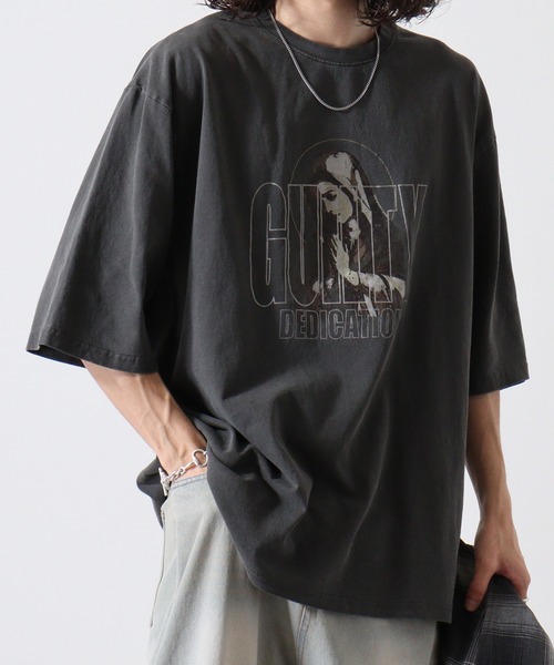 FUNALIVE（ファンアライブ）の「天竺 ﾋﾟｸﾞﾒﾝﾄﾌﾟﾘﾝﾄTｼｬﾂ（Tシャツ/カットソー・メンズ・ブラック系/ブラック系1/ブラック系2/ブラック系3/ブラック系4/ブラック系5/ブラック系7/ブラック系8/ブラック系9/ブラウン系/ブラウン系1/ブラウン系2/ブラウン系3/ブラウン系4/ブラウン系5/ブラウン系6/ブラウン系7/ブラウン系8/ブラウン系9/ブラック系6/ブラック系その他2/ブラック系その他3/ブラック系その他4/ブラウン系その他2/ブラウン系その他3/ブラウン系その他4/ブラック系その他/ブラウン系その他・L/XL/M）」の2枚目の写真