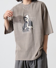 天竺 ピグメントプリントTシャツ