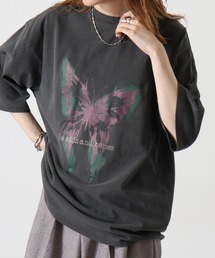 天竺 ピグメントプリントTシャツ