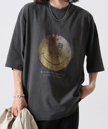 天竺 ピグメントプリントTシャツ