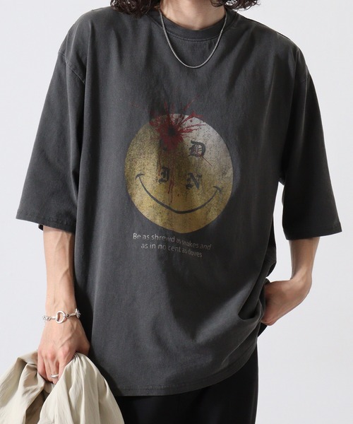 FUNALIVE（ファンアライブ）の「天竺 ﾋﾟｸﾞﾒﾝﾄﾌﾟﾘﾝﾄTｼｬﾂ（Tシャツ/カットソー・メンズ・ブラック系/ブラック系1/ブラック系2/ブラック系3/ブラック系4/ブラック系5/ブラック系7/ブラック系8/ブラック系9/ブラウン系/ブラウン系1/ブラウン系2/ブラウン系3/ブラウン系4/ブラウン系5/ブラウン系6/ブラウン系7/ブラウン系8/ブラウン系9/ブラック系6/ブラック系その他2/ブラック系その他3/ブラック系その他4/ブラウン系その他2/ブラウン系その他3/ブラウン系その他4/ブラック系その他/ブラウン系その他・L/XL/M）」の5枚目の写真
