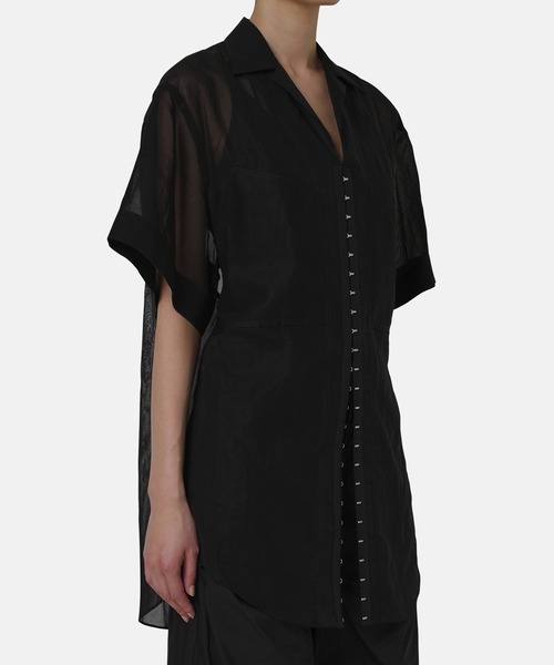 iRENE(アイレネ)の「フロントホックシャツ / Front Hook Shirt(シャツ/ブラウス・レディース・オフホワイト/ブラック/ブルー・36)」の12枚目の写真