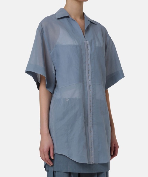 iRENE(アイレネ)の「フロントホックシャツ / Front Hook Shirt(シャツ/ブラウス・レディース・オフホワイト/ブラック/ブルー・36)」の18枚目の写真