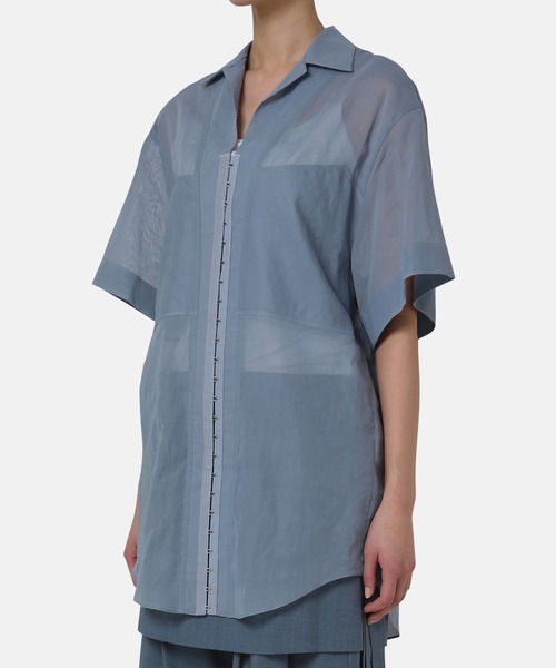 iRENE(アイレネ)の「フロントホックシャツ / Front Hook Shirt(シャツ/ブラウス・レディース・オフホワイト/ブラック/ブルー・36)」の17枚目の写真