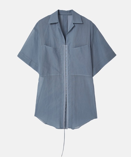 iRENE(アイレネ)の「フロントホックシャツ / Front Hook Shirt(シャツ/ブラウス・レディース・オフホワイト/ブラック/ブルー・36)」の21枚目の写真