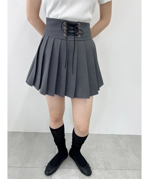 PHILLY（フィリー）の「【PHILLY】レースアッププリーツスカート（スカート・レディース・ブラック/グレー・FREE）」の15枚目の写真