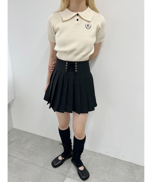 PHILLY（フィリー）の「【PHILLY】レースアッププリーツスカート（スカート・レディース・ブラック/グレー・FREE）」の8枚目の写真