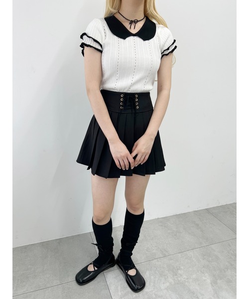 PHILLY（フィリー）の「【PHILLY】レースアッププリーツスカート（スカート・レディース・ブラック/グレー・FREE）」の12枚目の写真