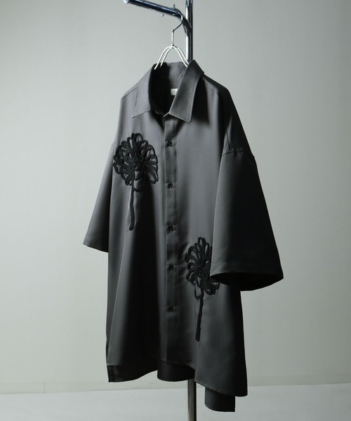 コード刺繍 ビッグフラワー ルーズ 半袖 シャツ（シャツ/ブラウス）｜Nilway（ニルウェイ）