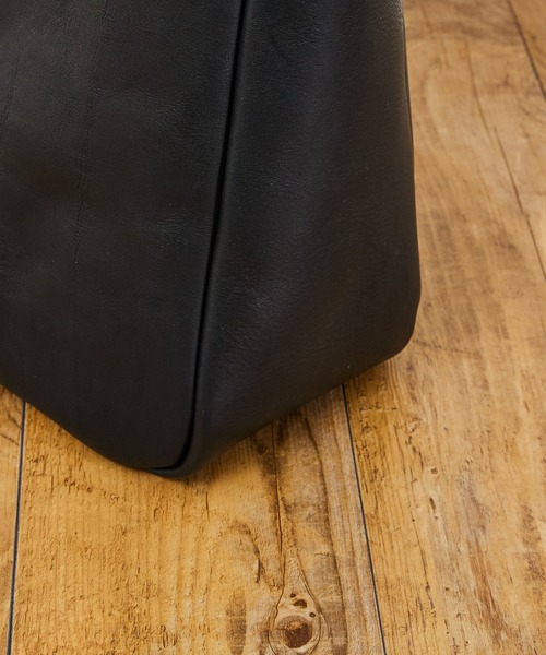 SLOW（スロウ）の「SLOW スロウ / bono-tote bag width type フルベジタブルタンニングレザートートバッグ ヌメ革ビッグトート / 4920003M（トートバッグ・メンズ・チョコ/ブラック・FREE）」の16枚目の写真