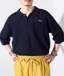 GEVACO | 【GEVACO/ゲバコ】コットン 透かし編み ニットポロシャツ(ポロシャツ)