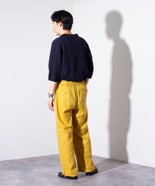 GEVACO（ゲバコ）の「【GEVACO/ゲバコ】コットン 透かし編み ニットポロシャツ シアートップス サマーニット（ポロシャツ・メンズ・アイボリー/ミント/グレイッシュベージュ/ネイビー・M/L）」の6枚目の写真