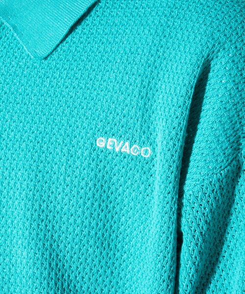 GEVACO（ゲバコ）の「【GEVACO/ゲバコ】コットン 透かし編み ニットポロシャツ シアートップス サマーニット（ポロシャツ・メンズ・アイボリー/ミント/グレイッシュベージュ/ネイビー・M/L）」の21枚目の写真