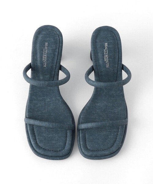 BEAUTY&YOUTH UNITED ARROWS(ビューティーアンドユースユナイテッドアローズ)の「プク 2ライン サンダル(サンダル・レディース・ブラック/ネイビー/シルバー・36h/36/37h/37)」の9枚目の写真