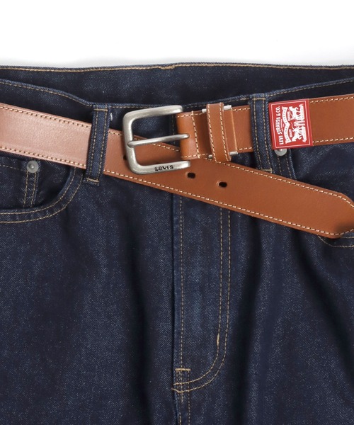 Levi's（リーバイス）の「Levi's/リーバイス 35mm 本革 ステッチ 帆型 カラー レザーベルト（ベルト・メンズ・ブラック/モスグリーン/レッド/ダークブラウン/ブラウン/ネイビー・FREE）」の12枚目の写真