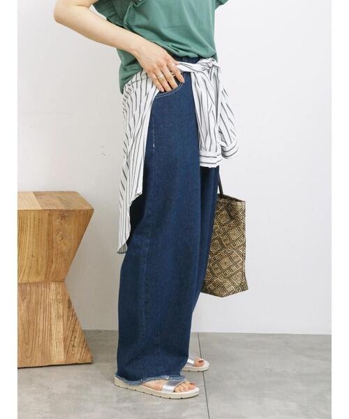 Samansa Mos2 blue(サマンサモスモスブルー)の「◎カーブデニムパンツ(デニムパンツ・レディース・サックスブルー/ネイビー・F)」の17枚目の写真