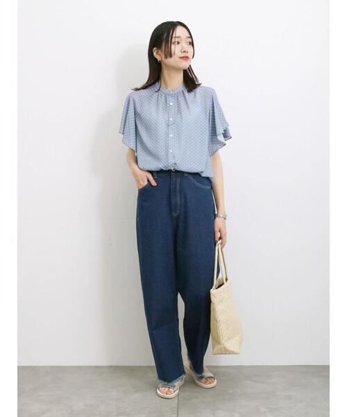 Samansa Mos2 blue(サマンサモスモスブルー)の「◎カーブデニムパンツ(デニムパンツ・レディース・サックスブルー/ネイビー・F)」の21枚目の写真