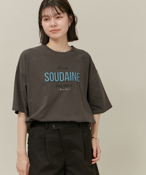 ROPE' PICNIC（ロペピクニック）の「オーバーサイズロックTシャツ/リンクコーデ（Tシャツ/カットソー・レディース・オフホワイト/チャコールグレー/グレー系その他・38）」の12枚目の写真