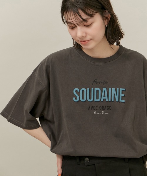 ROPE' PICNIC（ロペピクニック）の「オーバーサイズロックTシャツ/リンクコーデ（Tシャツ/カットソー・レディース・オフホワイト/チャコールグレー/グレー系その他・38）」の13枚目の写真