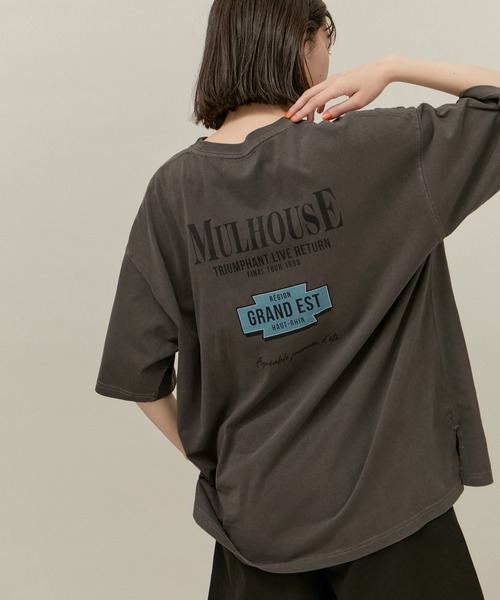 ROPE' PICNIC（ロペピクニック）の「オーバーサイズロックTシャツ/リンクコーデ（Tシャツ/カットソー・レディース・オフホワイト/チャコールグレー/グレー系その他・38）」の14枚目の写真