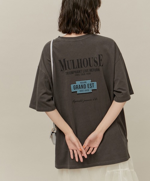 ROPE' PICNIC（ロペピクニック）の「オーバーサイズロックTシャツ/リンクコーデ（Tシャツ/カットソー・レディース・オフホワイト/チャコールグレー/グレー系その他・38）」の20枚目の写真