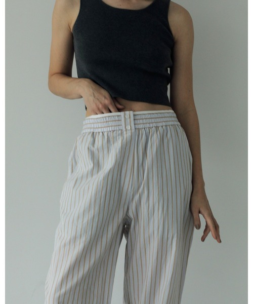Border Knit Tanktop - OLIVE (62510515) anuke(アンヌーク