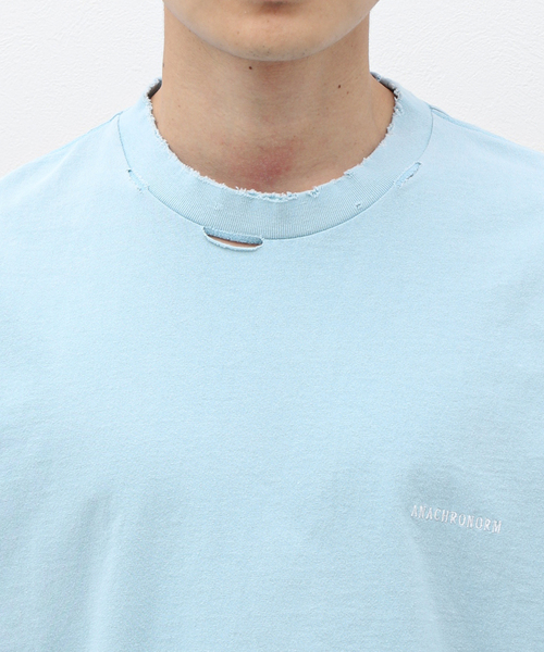 Anachronorm（アナクロノーム）の「ANACHRONORM / アナクロノーム DAMAGED STANDARD EMB S/S T-S（Tシャツ/カットソー・メンズ・チャコールグレー/ブラック・3）」の10枚目の写真