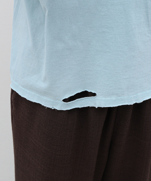 Anachronorm（アナクロノーム）の「ANACHRONORM / アナクロノーム DAMAGED STANDARD EMB S/S T-S（Tシャツ/カットソー・メンズ・チャコールグレー/ブラック・3）」の17枚目の写真