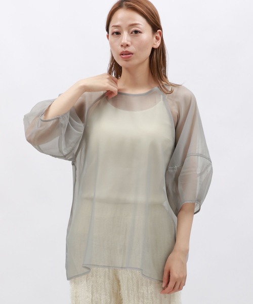 LAKOLE（ラコレ）の「2WAYリボンアップブラウス / 129991（シャツ/ブラウス・レディース・グレー/ブラック/ピンク/ベージュ・FREE）」の3枚目の写真